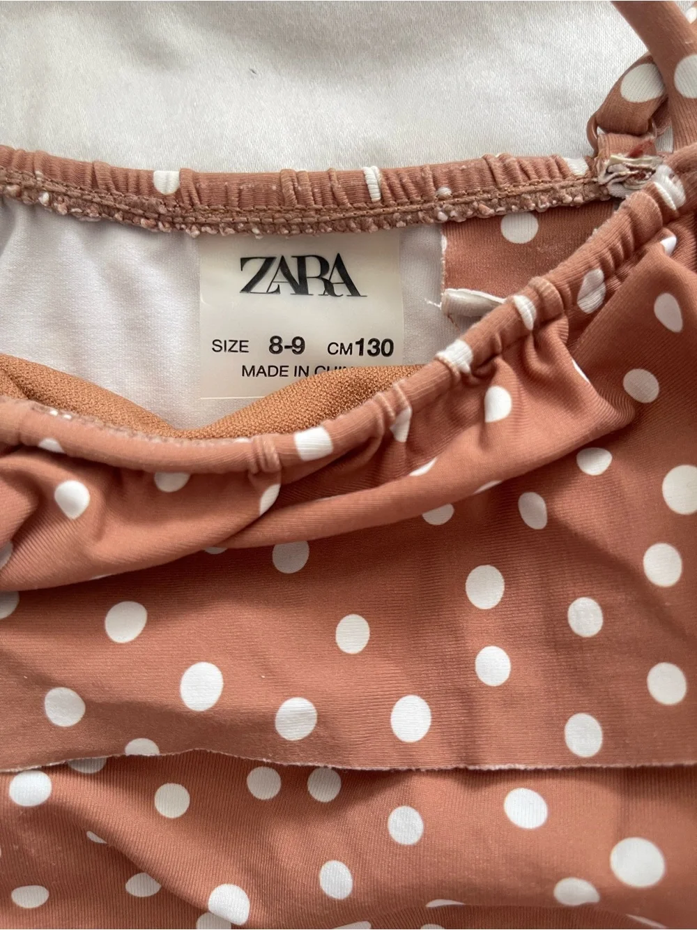 Zara Kids Polka Dot Ruffle One-Piece swimsuit